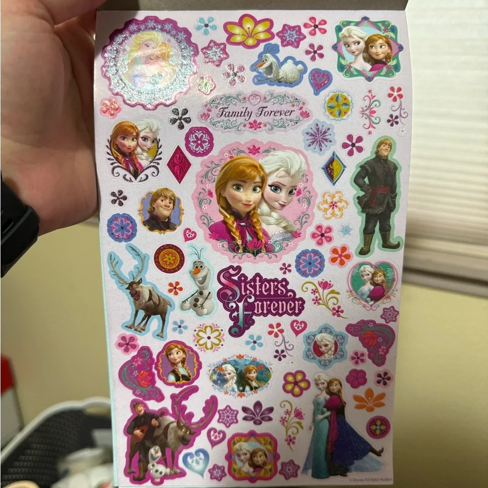 Disney Frozen Anna Child Wig Halloween NWT And Sticker Book